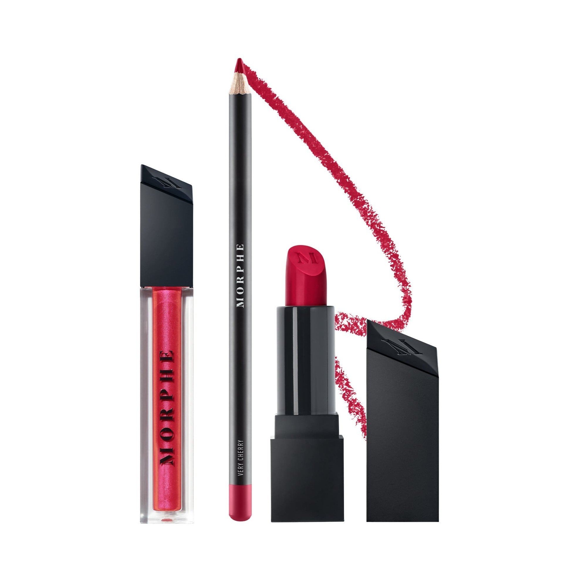 Morphe Out & A Pout Candy Red Lip Trio