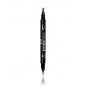 Milani Eye Tech Define 2IN1 Brow - Eyeliner Felt Tip Pen Dark Brown - Black