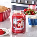 Village Candle Strawberry Pound Cake Large Jar Glass