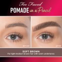 Too Faced Pomade In A Pencil Brow Shaper & Filler Soft Brown
