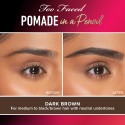 Too Faced Pomade In A Pencil Brow Shaper & Filler Dark Brown