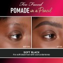 Too Faced Pomade In A Pencil Brow Shaper & Filler Soft Black