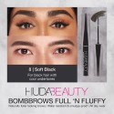 Huda Beauty BombBrows Full ‘n Fluffy Volumizing Fiber Gel Soft Black
