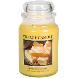 Village Candle Lemon Poundcake Large Jar Glass