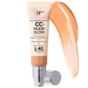 IT Cosmetics CC+ Nude Glow Lightweight Foundation + Glow Serum with SPF 40 & Niacinamide Neutral Tan