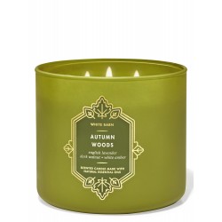 Bath & Body Works White Barn Autumn Woods 3 Wick Scented Candle