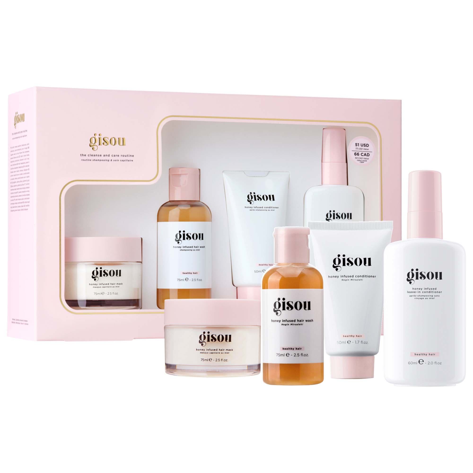 Gisou Honey Infused Cleanse & Care Routine Hair Set