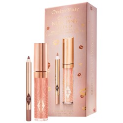 Charlotte Tilbury Mini Glossy Pink Lip Gloss + Lip Liner Set Nude Pink