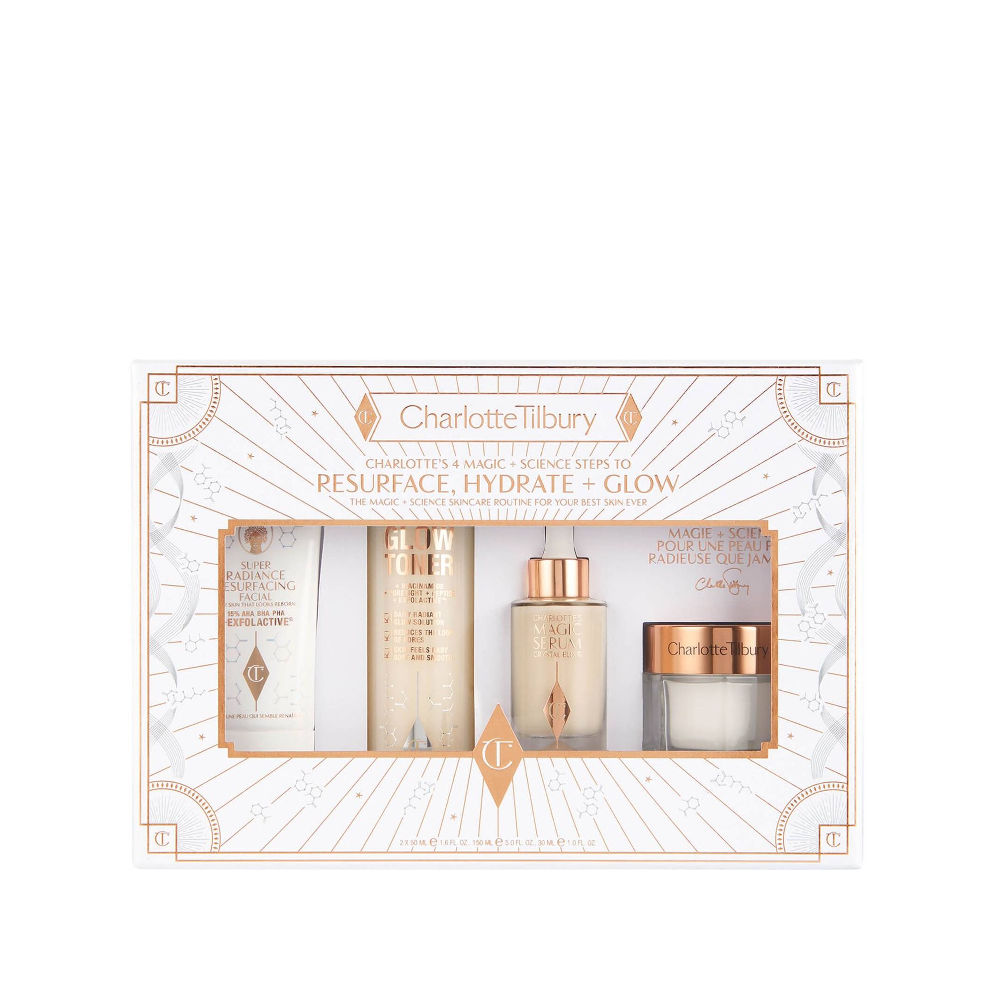 Charlotte Tilbury Charlotte's 4 Magic + Science Steps To Resurface, Hydrate & Glow
