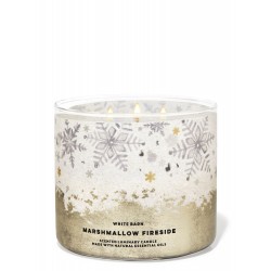 Bath & Body Works White Barn Marshmallow Fireside 3 Wick Scented Candle