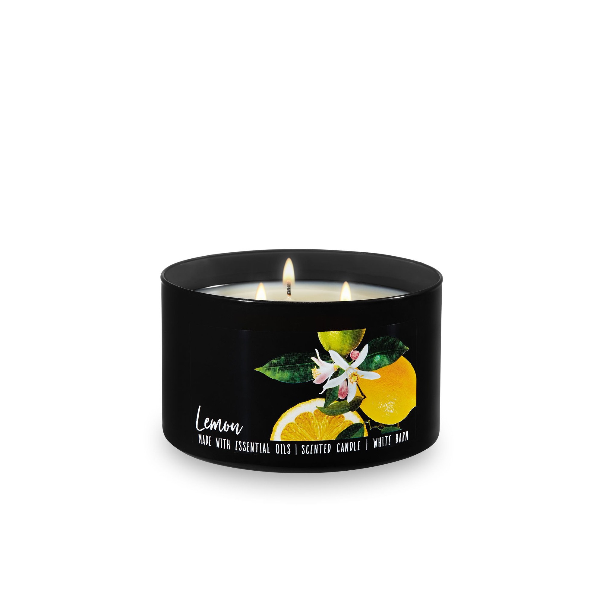 Bath & Body Works White Barn Lemon 3 Wick Scented Candle