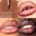 Huda Beauty Lip Contour Lip Stain for 12-Hour Wear Toasty Brown