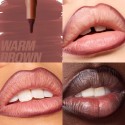 Huda Beauty Lip Contour Lip Stain for 12-Hour Wear Warm Brown