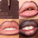 Huda Beauty Lip Contour Lip Stain for 12-Hour Wear Rich Brown