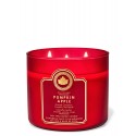 Bath & Body Works White Barn Pumpkin Apple 3 Wick Scented Candle