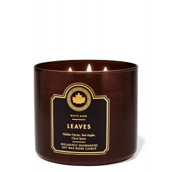 Bath & Body Works White Barn Leaves 3 Wick Scented Candle