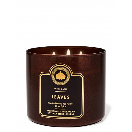 Bath & Body Works Leaves 3 Wick Scented Candle