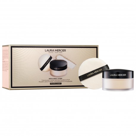 Laura Mercier Indulgent Icons Translucent Loose Powder & Velour Puff Duo Gift Set