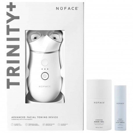 Nuface Trinity+ Microcurrent Facial Toning Device Starter Kit White