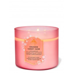 Bath & Body Works White Barn Crushed Candy Cane 3 Wick Scented Candle