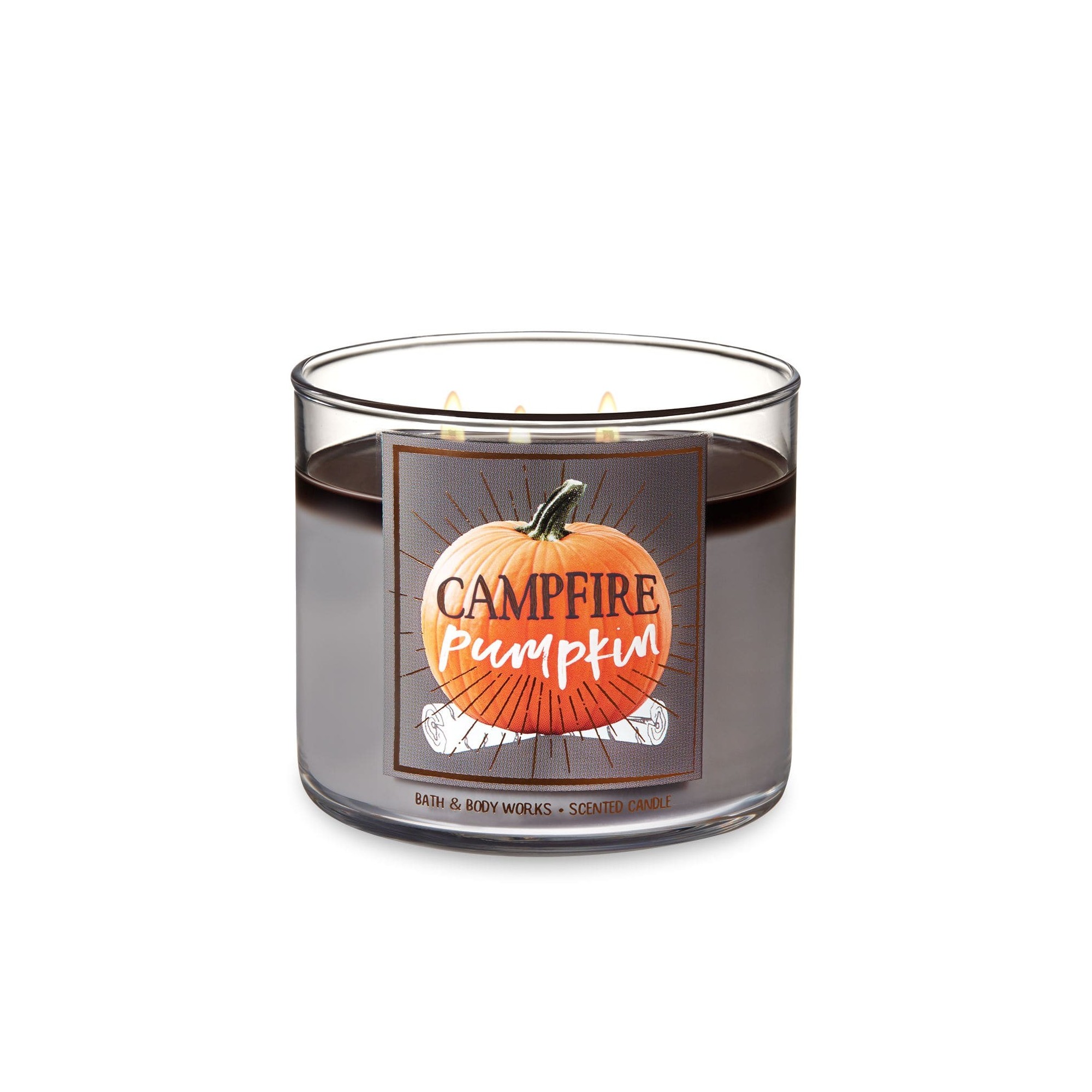 Bath & Body Works Campfire Pumpkin 3 Wick Scented Candle