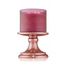 Bath & Body Works Rose Gold Pedestal 3 Wick Candle Holder