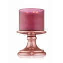 Bath & Body Works Rose Gold Pedestal 3 Wick Candle Holder