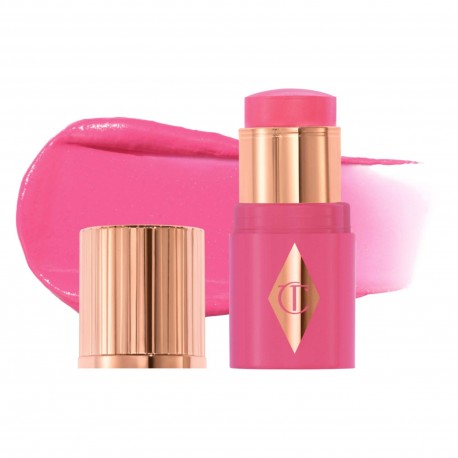 Charlotte Tilbury Mini Unreal Lip + Cheek Glow Blush Stick with Hyaluronic Acid