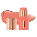 Charlotte Tilbury Mini Unreal Lip + Cheek Glow Blush Stick with Hyaluronic Acid Peachy Glow