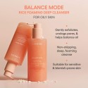 Laneige Balance Mode Rice Foaming Gel Cleanser with Glycolic Acid to Control Shine & Unclog Pores