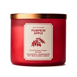 Bath & Body Works White Barn Pumpkin Apple 3 Wick Scented Candle