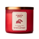Bath & Body Works White Barn Pumpkin Apple 3 Wick Scented Candle