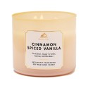 Bath & Body Works White Barn Cinnamon Spiced Vanilla 3 Wick Scented Candle