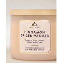 Bath & Body Works White Barn Cinnamon Spiced Vanilla 3 Wick Scented Candle
