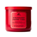 Bath & Body Works White Barn Strawberry Pound Cake 3 Wick Scented Candle