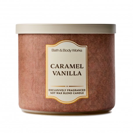 Bath & Body Works Caramel Vanilla 3 Wick Scented Candle
