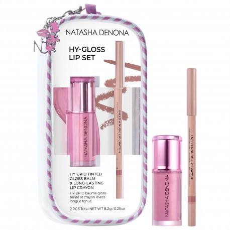 Natasha Denona Hy-Gloss Lip Gloss Duo Gift Set Lush Lila NP1 Natasha