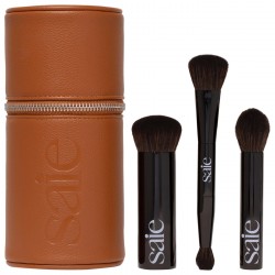 Saie Brush Essentials Makeup Brush Gift Set with Travel Case