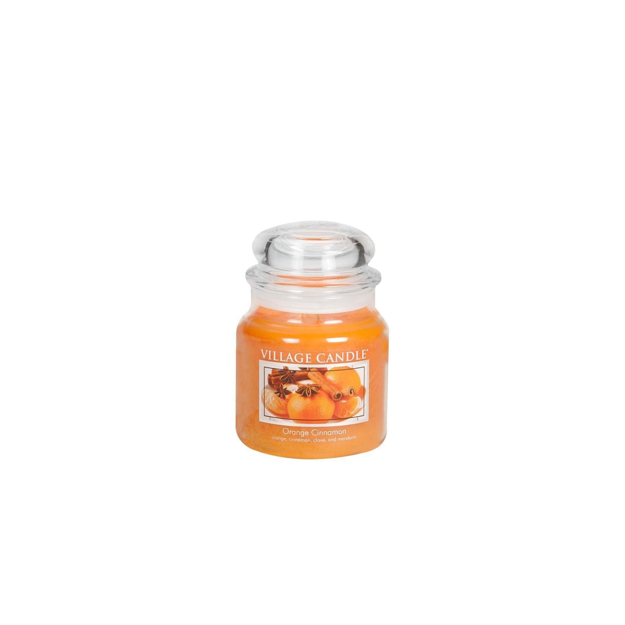 Village Candle Orange Cinnamon Medium Jar Glass
