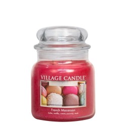 Village Candle French Macaroon Medium Jar Glass