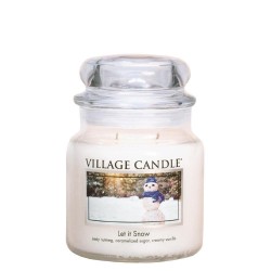 Village Candle Let It Snow Medium Jar Glass