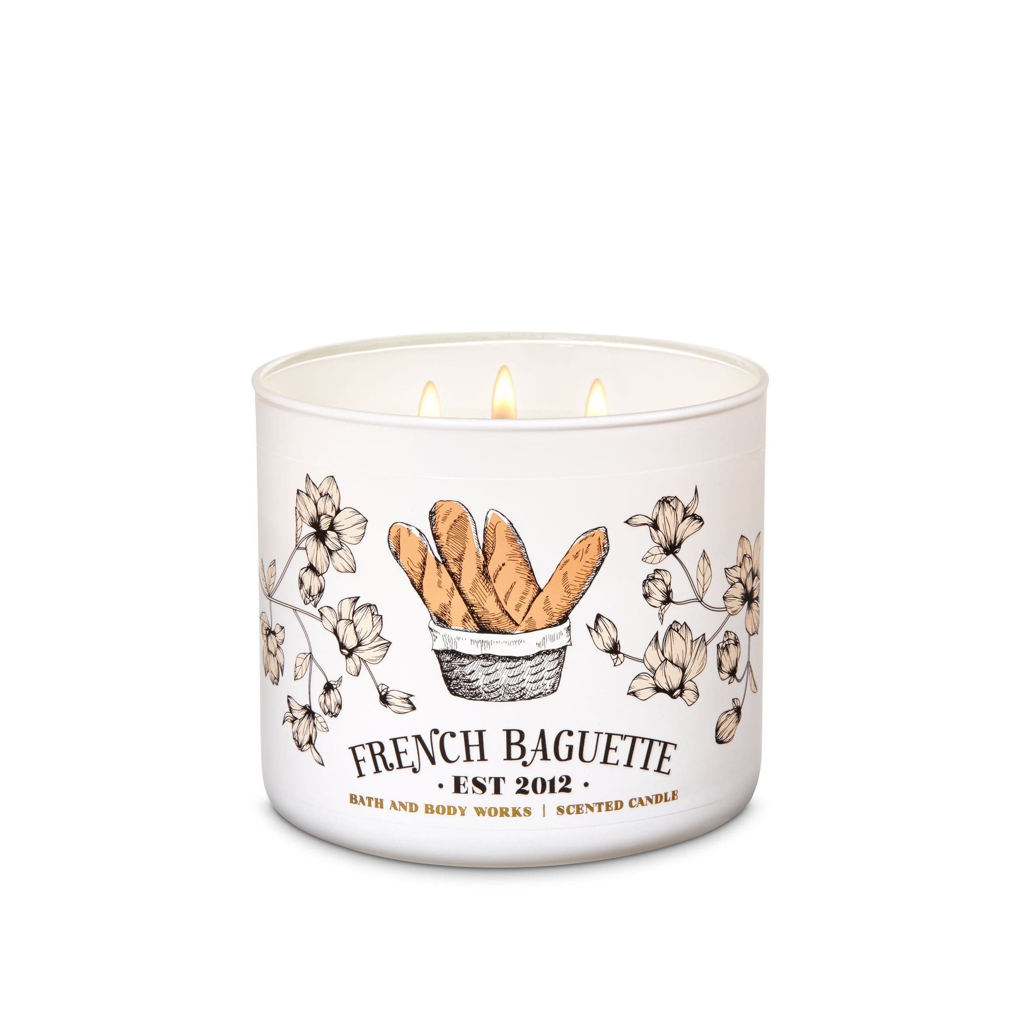 Bath Body Works French Baguette 3 Wick Scented Candle Bougie