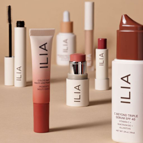 Ilia Multi Stick Stick multi usages Limitless Lash Mascara Mascara Super Serum Skin Tint SPF 30 Crème serum teintée C Beyond Sérum